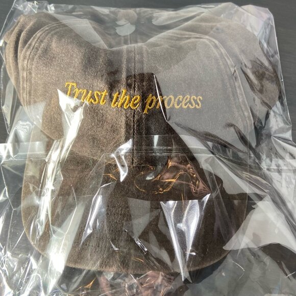 Trust the Process Brown Washed Embroidered Dad Hat – Adjustable – NWT - Picture 5 of 5